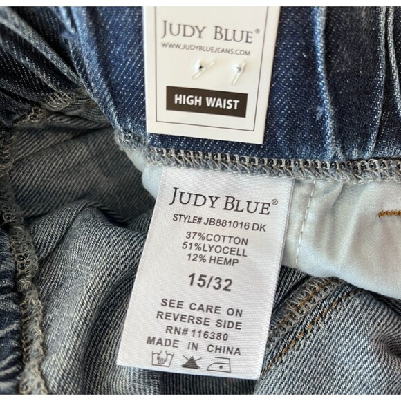 Judy Blue NEW Palazzo Wide Leg Jeans High Rise Elastic Waist JB881016 sz 15/32 - Picture 10 of 14